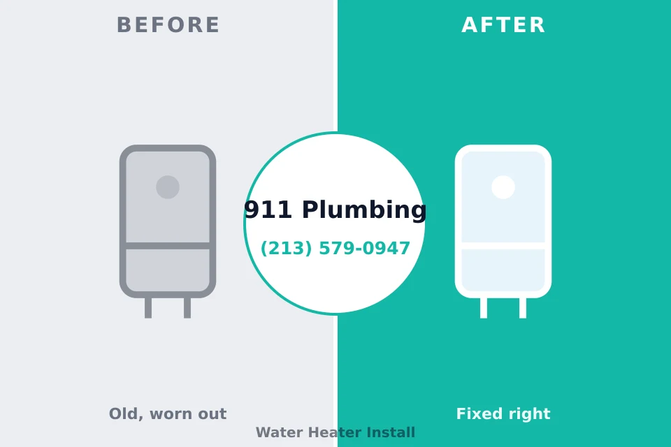 Before and after: plumbing repair Fairfax, OK